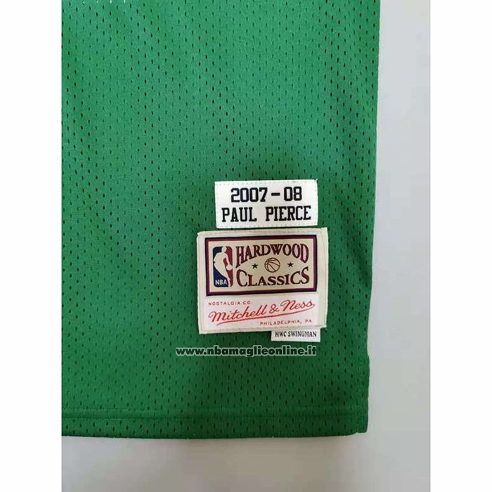 Maglia Boston Celtics Paul Pierce #34 Hardwood Classics Throwback Verde